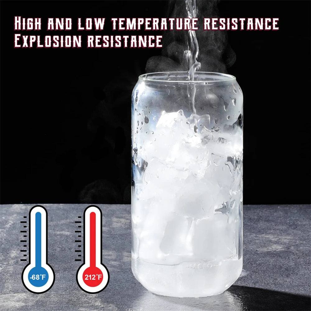 Glass Cup With Lid And Straw Transparent Bubble
